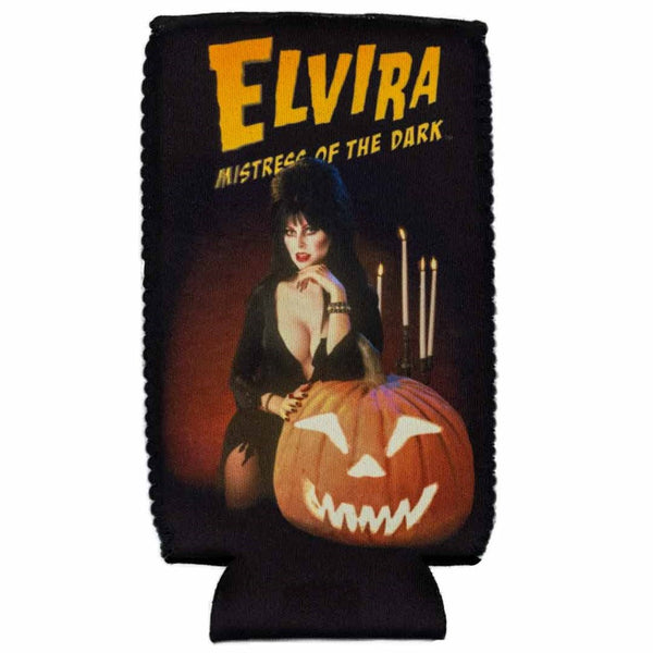Elvira Pumpkin Face Slim Can Cooler