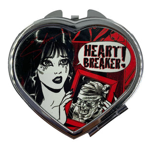 Elvira Heart Breaker Heart Compact Mirror