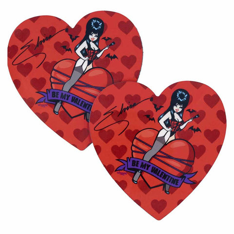 Elvira Be My Valentine Viva Heart Coaster Set