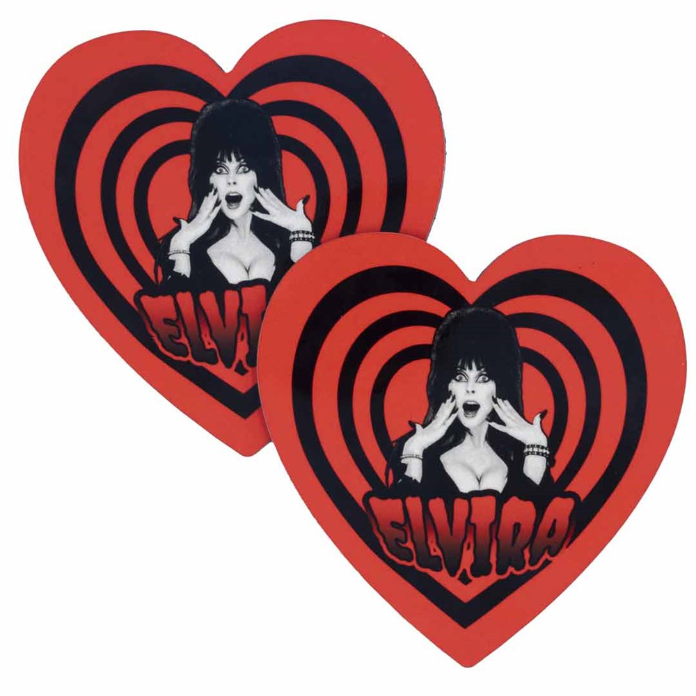 Elvira Hypno Heart Red Heart Coaster Set