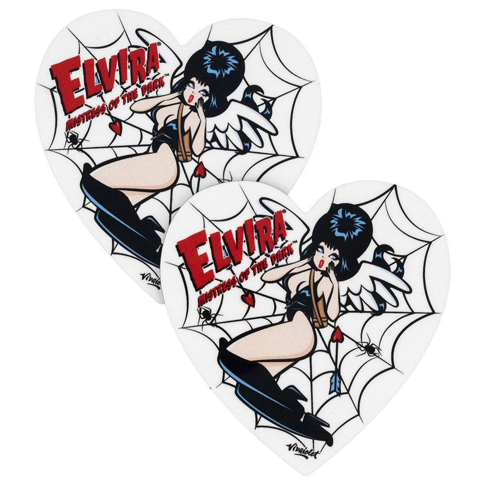 Elvira Cupid Web Viva Heart Coaster Set