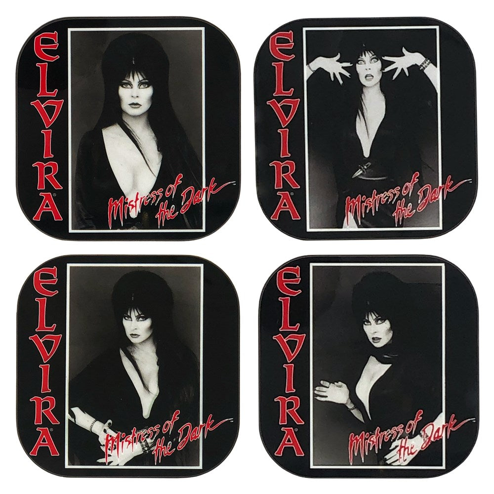 Elvira Noir Square Coaster Set