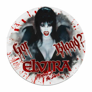 Elvira Got Blood Vamp Round Coaster