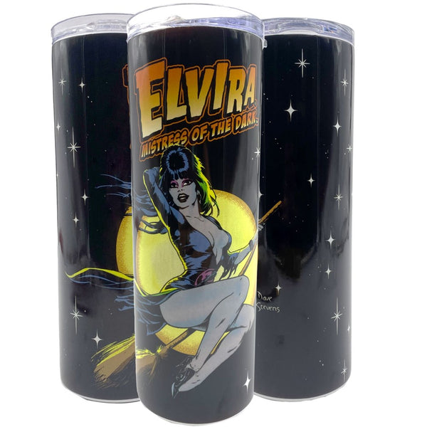 Elvira Comic Witch Black Skinny Tumbler