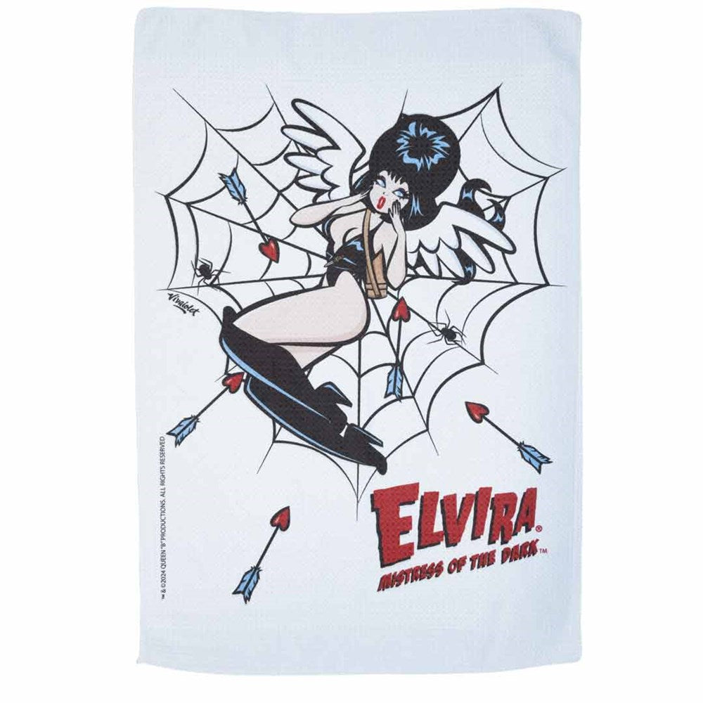 Elvira Cupid Web Viva Dish Towel