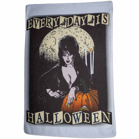 Elvira Every Day Is Halloween Dish Towel