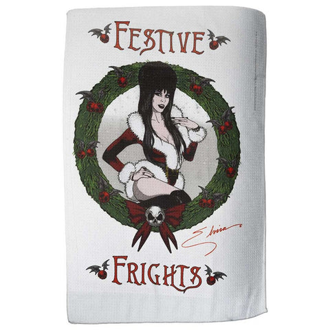 Elvira Festive Frights Dish Towel