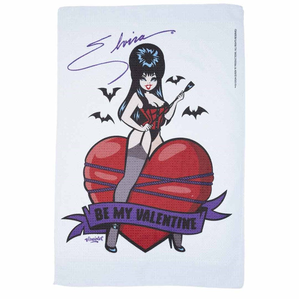 Elvira Be My Valentine Viva Dish Towel