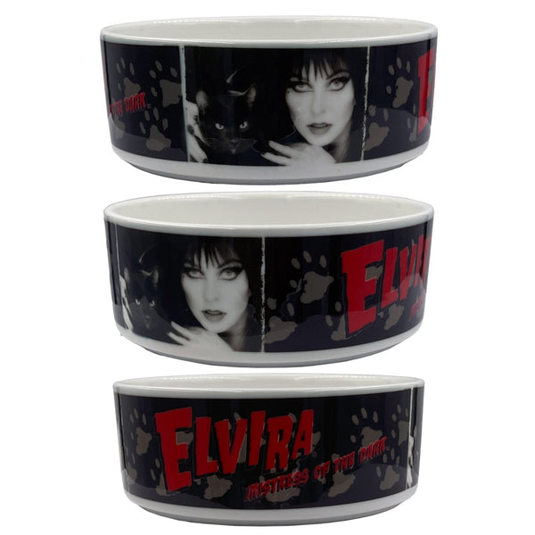 Elvira Black Cat Medium Pet Bowl