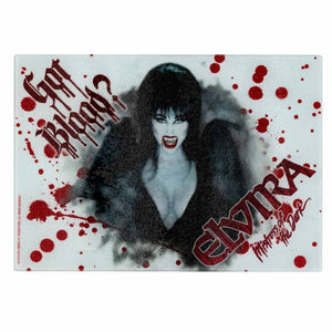 Elvira Got Blood Glass Chopping Board