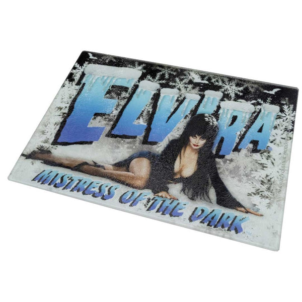 Elvira In Snow Glass Cutting Board