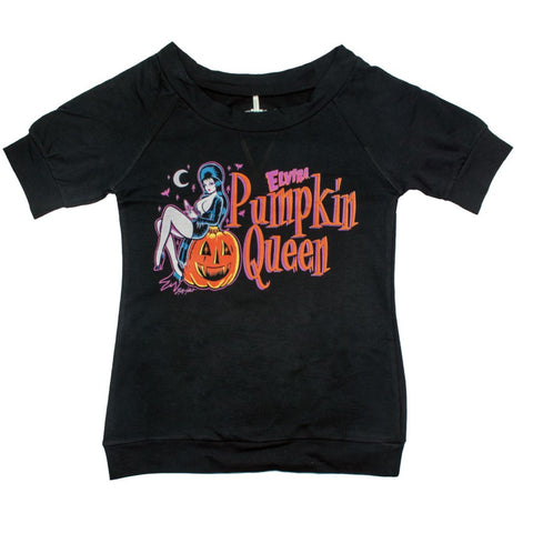 Elvira Hellcat Pumpkin Queen Shoulder Tee