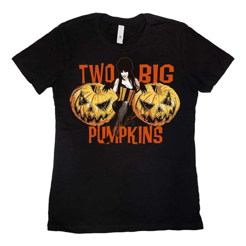 Elvira Two Big Pumpkins Womens Tee