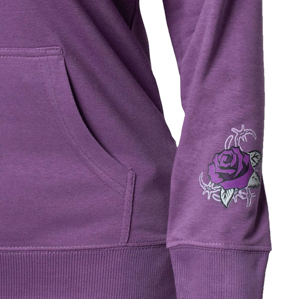 Elvira Barb Rose Womens Zip Up Hoodie