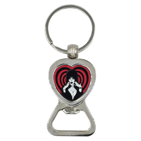 Elvira Hypno Heart Red Heart Bottle Opener Keychain