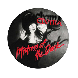 Elvira Black N White Fright Round Magnet