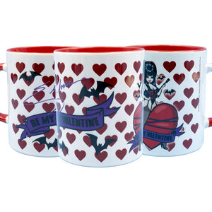 Elvira Be My Valentine Viva Heart Handle Mug