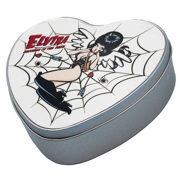 Elvira Cupid Web Viva Heart Shaped Metal Tin