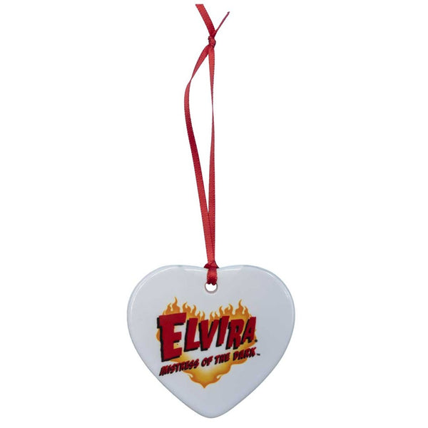 Elvira Hot Stuff Heart Ceramic Ornament