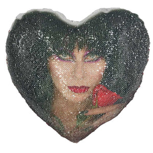 Elvira Rose Heart Shaped Sequin Pillow