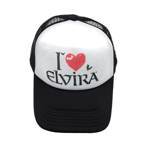 Elvira I Heart Elvira White Trucker Hat