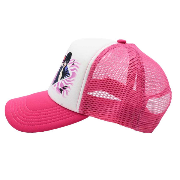 Elvira New Wave Bats Pink Trucker Hat