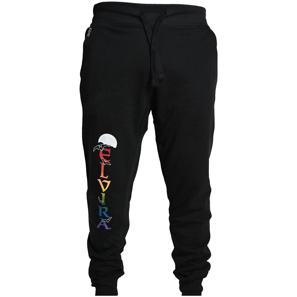 Elvira Rainbow Skull Moon Mens Jogger