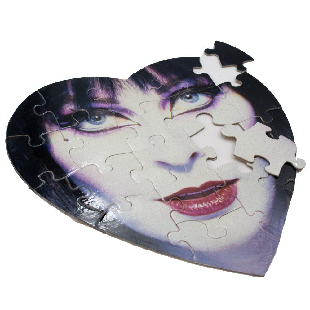 Elvira Classic Face Heart Jigsaw Puzzle