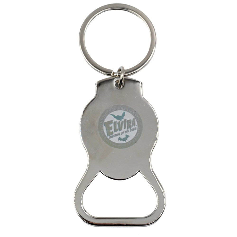 Elvira Purple Web Bottle Opener Keychain