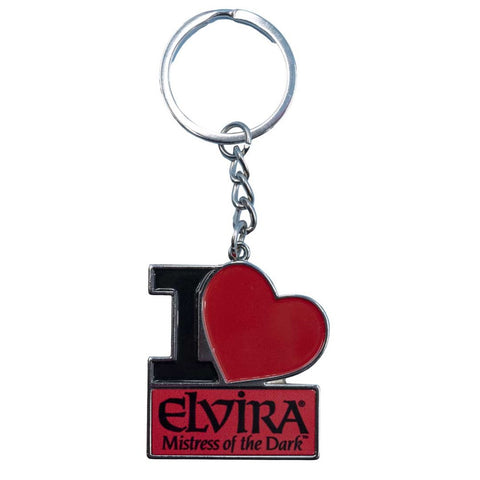 Elvira I Heart Black Logo Keychain