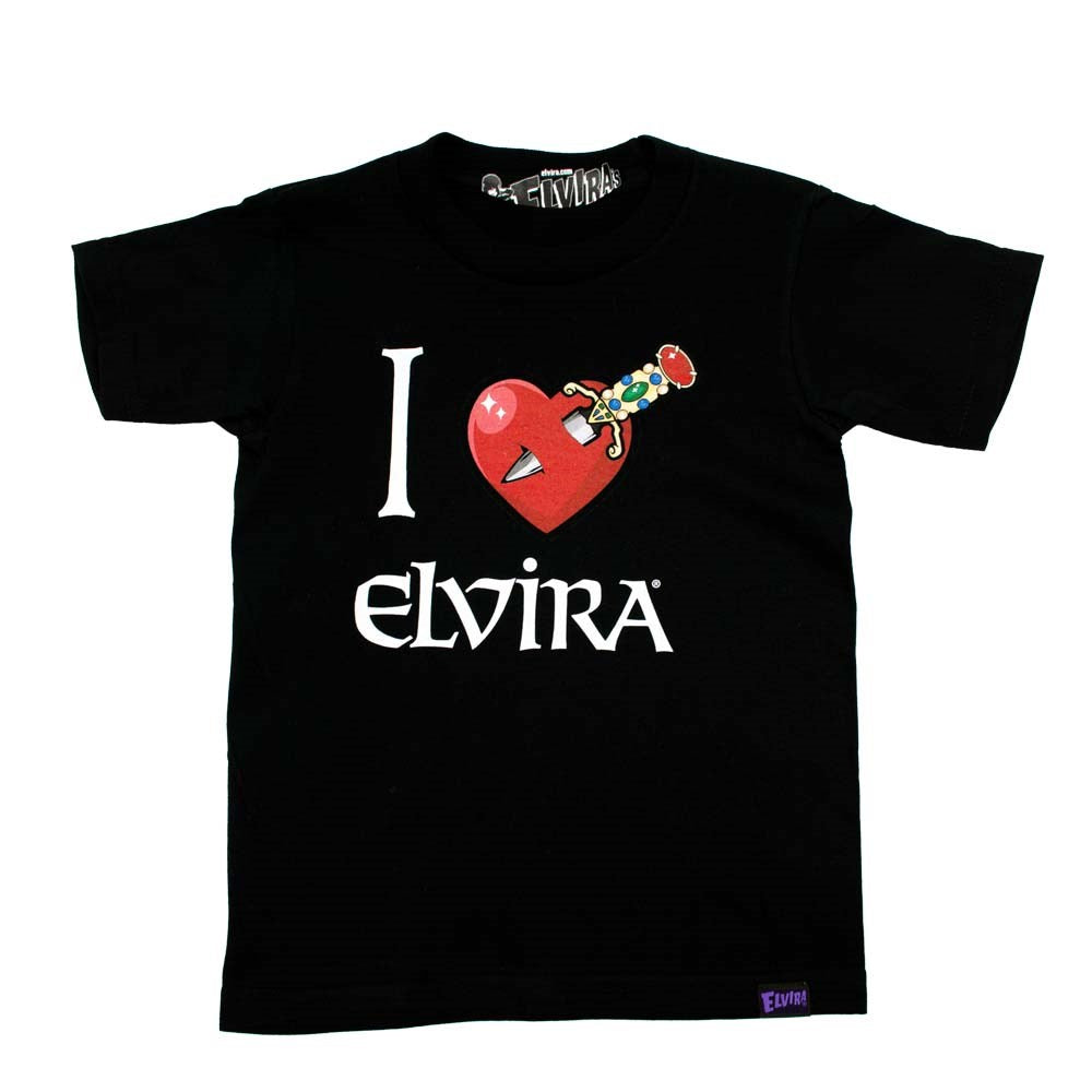 Elvira I Heart Elvira Dagger Black Toddler Tee