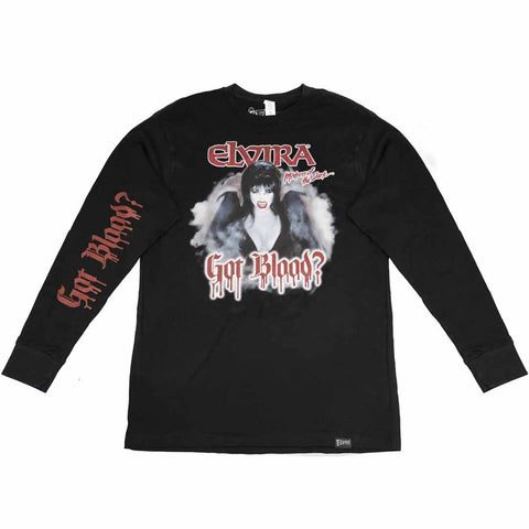 Elvira Got Blood Vamp Mens Long Sleeve T-shirt