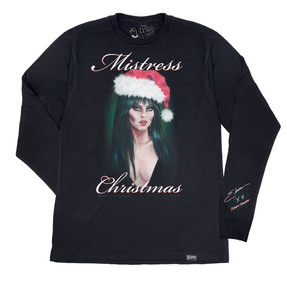 Elvira Mistress Christmas Black Long sleeve Shirt