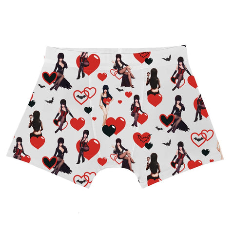 Elvira Valentines Red Hearts Mens Boxer