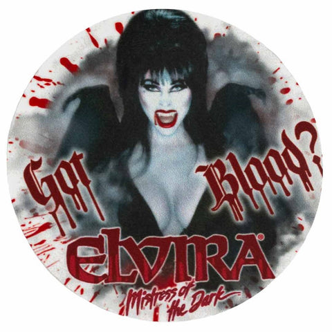 Elvira Got Blood Round Magnet