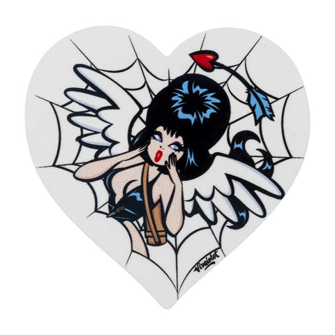 Elvira Cupid Web Viva Heart Magnet