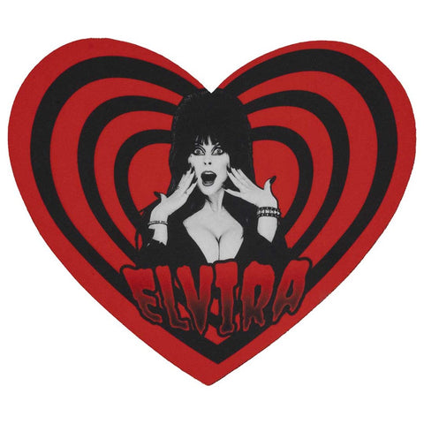 Elvira Hypno Heart Red Heart Shaped Mouse Pad