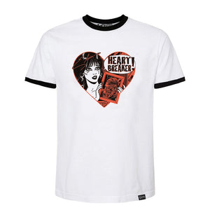 Elvira Heart Breaker Ringer Mens Tshirt