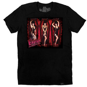 Elvira Crimson Casket Black T-shirt