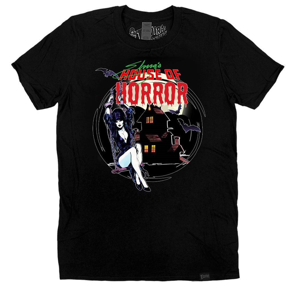 Elvira House Of Horrors Mens Black Tshirt