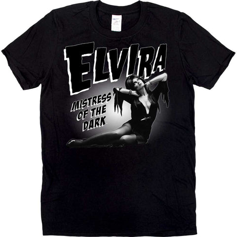 Elvira Lay Down Grey Logo Mens Tshirt