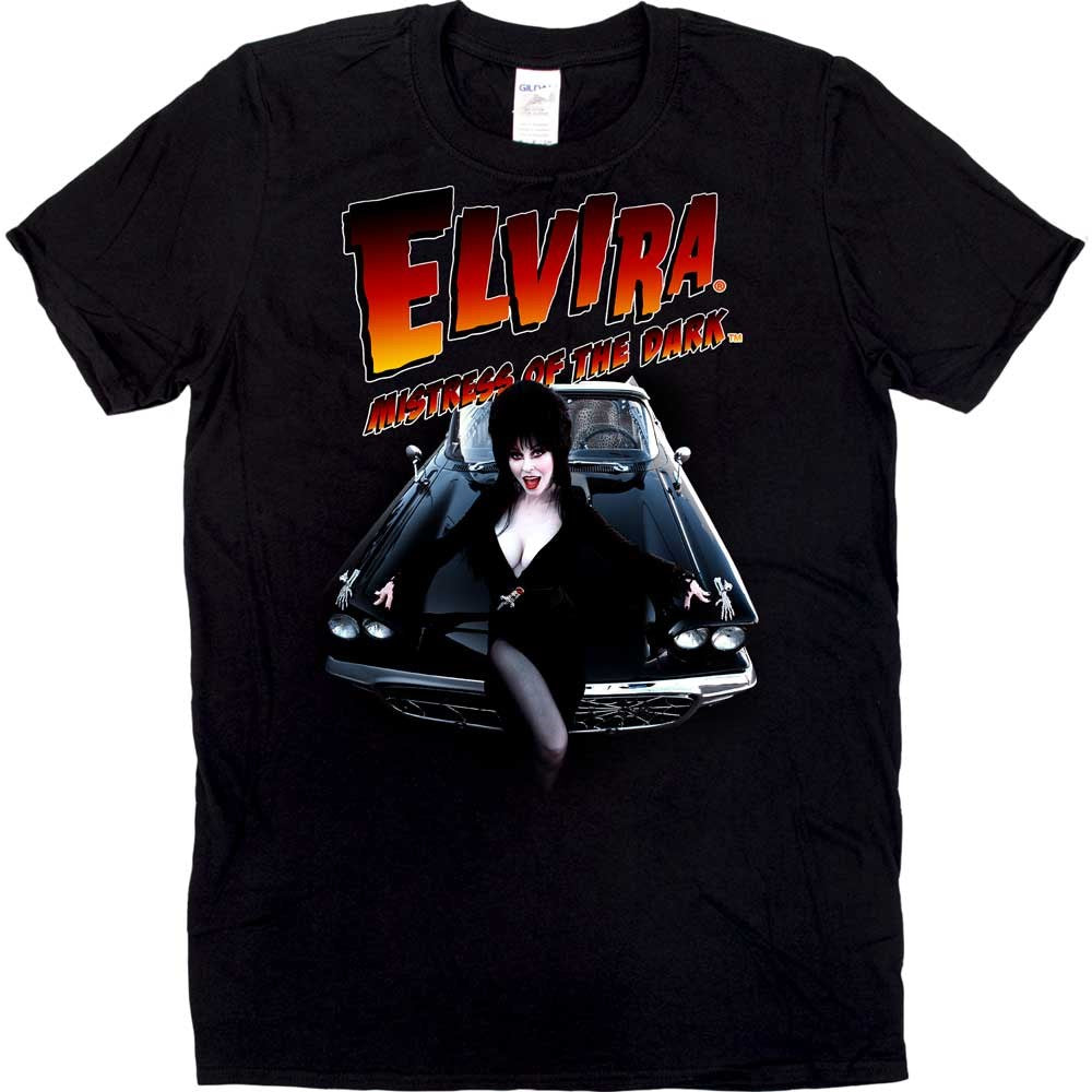 Elvira Macabre Mobile Flame Mens Tshirt