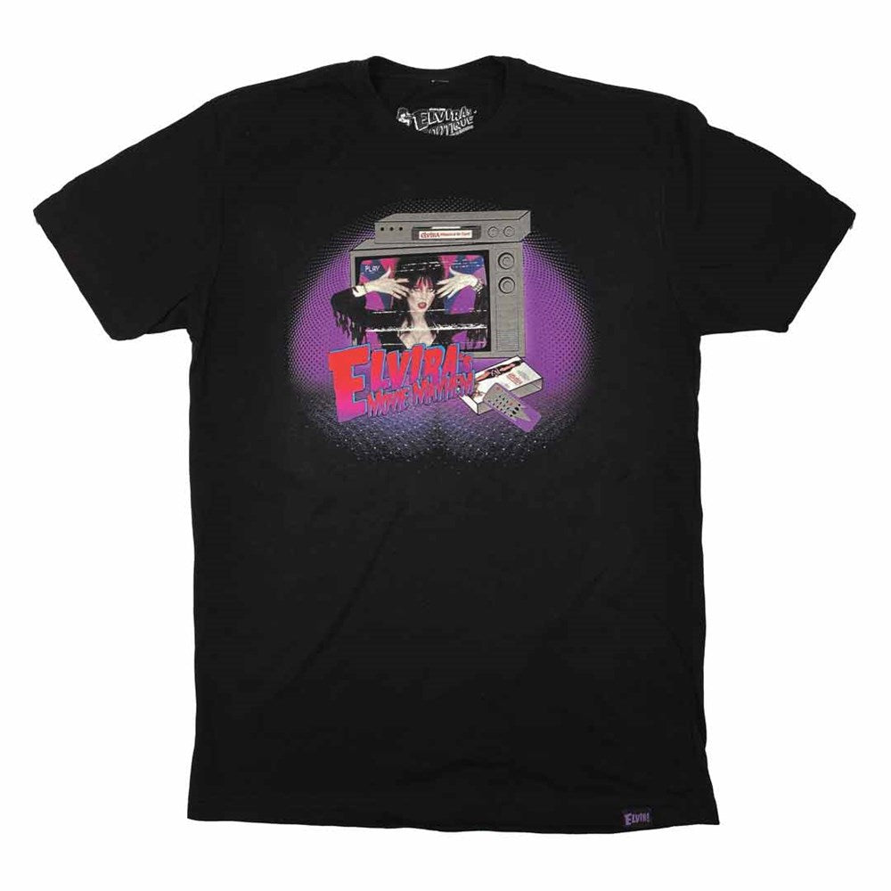 Elvira Movie Mayhem Mens Black T-shirt
