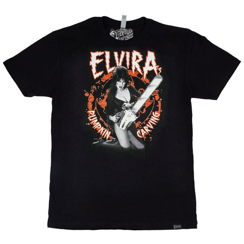 Elvira Pumpkin Carving Black Mens Tshirt