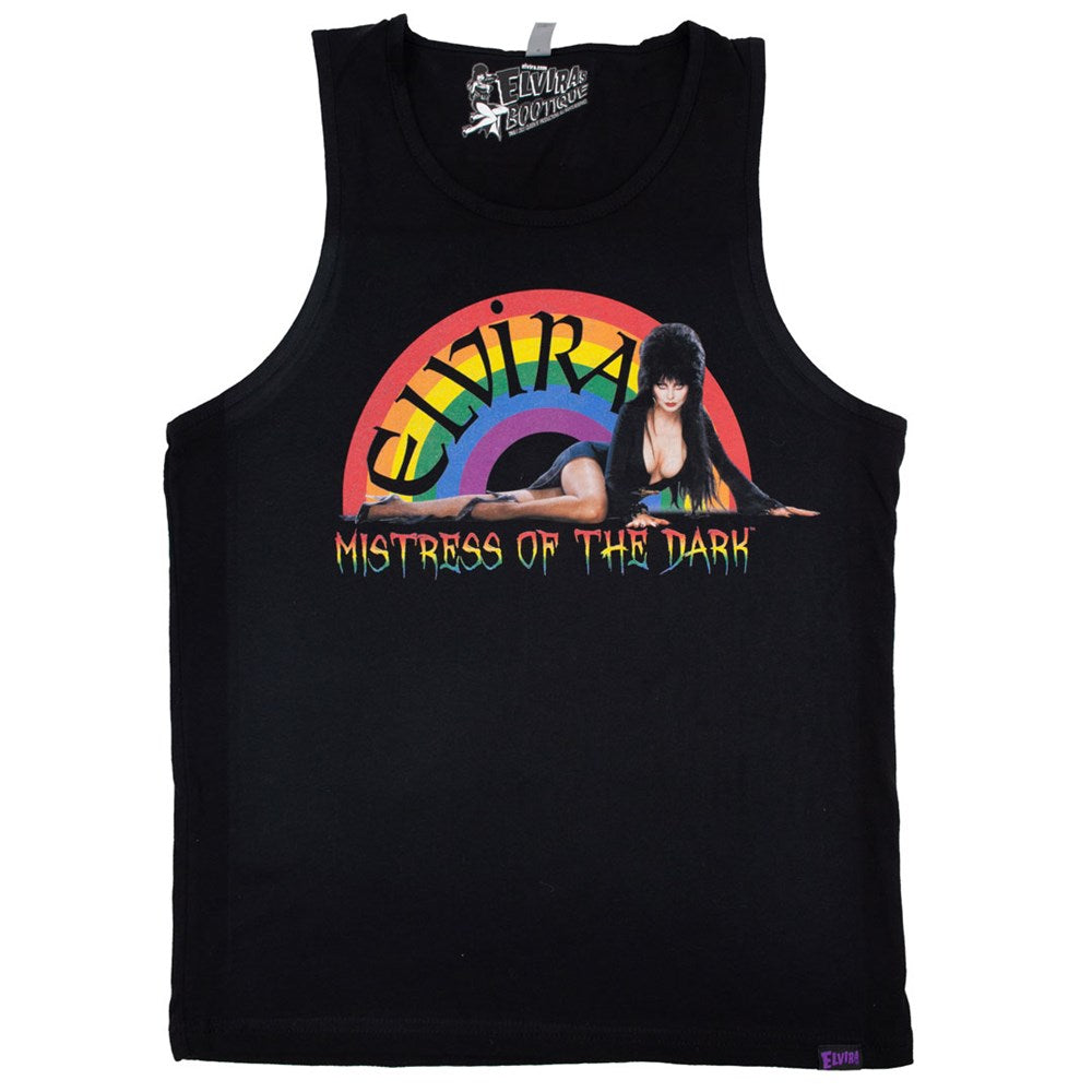 Elvira Mistress Rainbow Logo Men's Tank