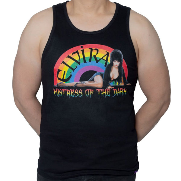 Elvira Mistress Rainbow Logo Men's Tank