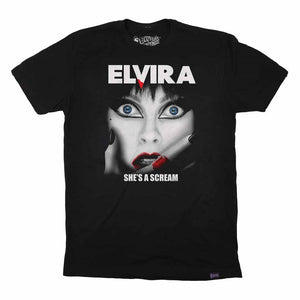 Elvira Shes A Scream Mens Black T-shirt