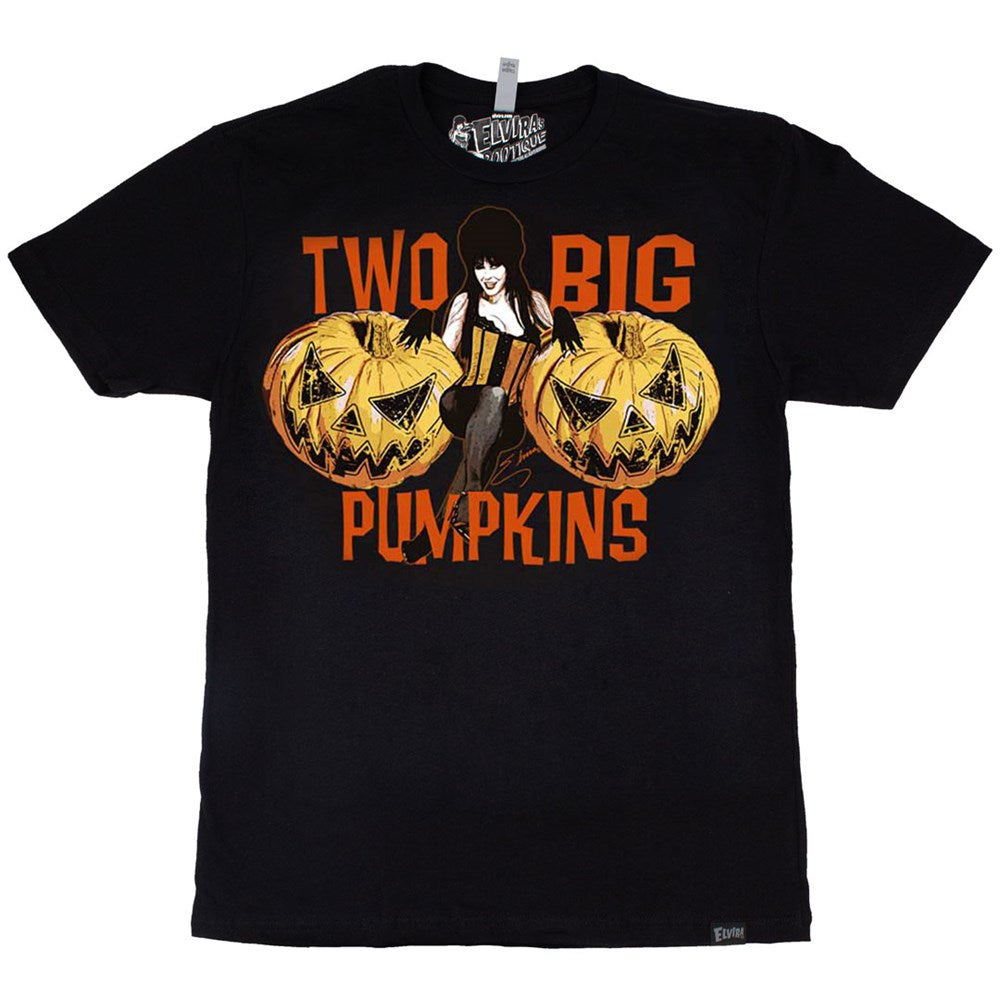Elvira Two Big Pumpkins Mens Tshirt