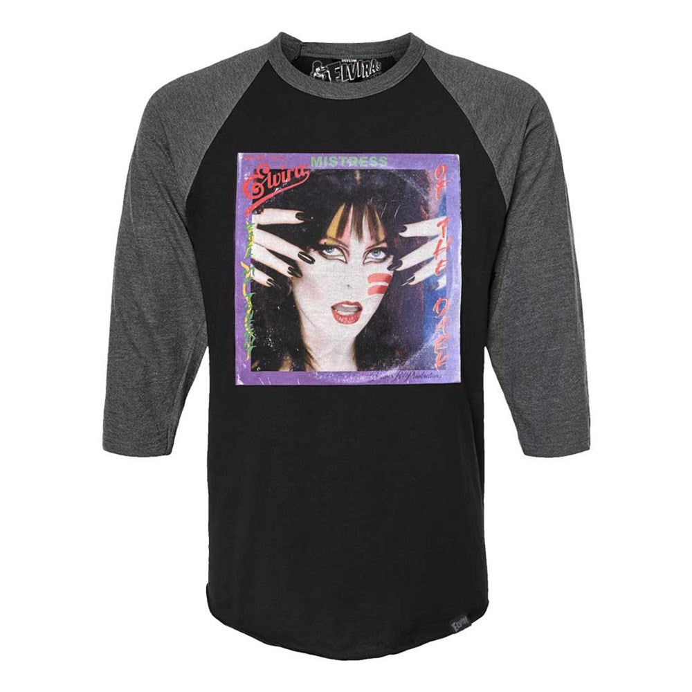 Elvira Call Me 3/4 Sleeve Raglan Charcoal Shirt