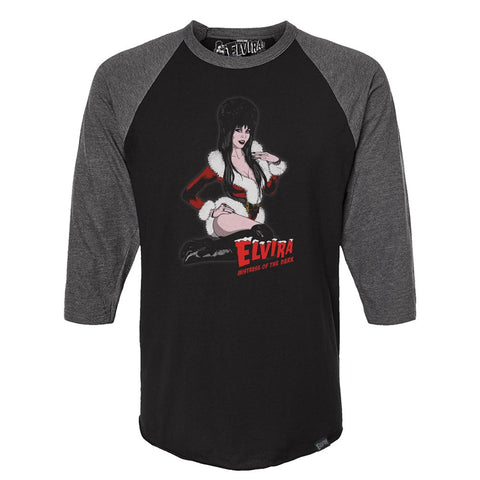 Elvira Santa Suit Art 3/4 Sleeve Raglan Shirt
